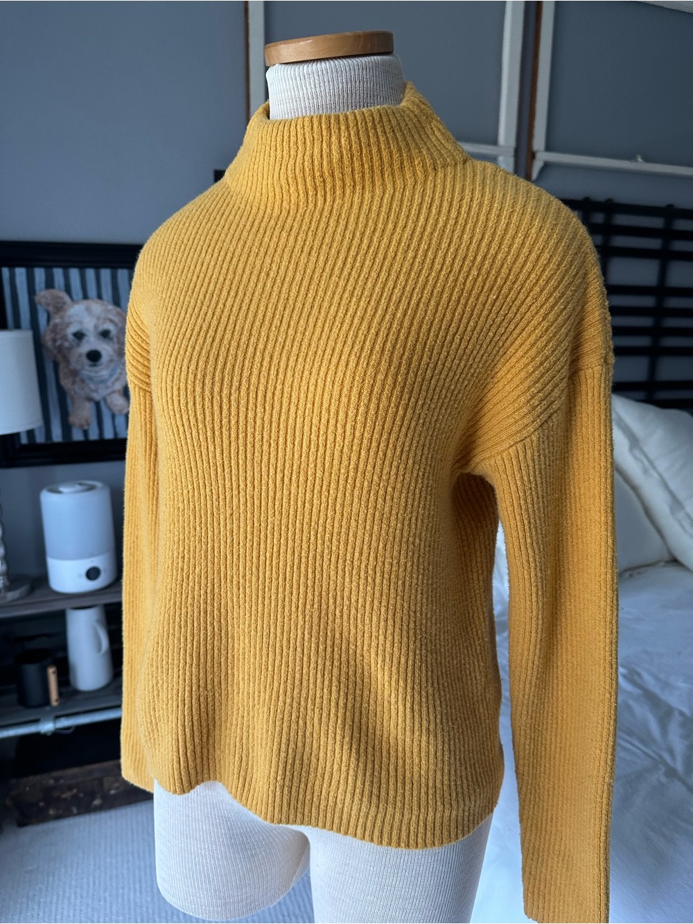 BP Nordstrom Ribbed mock sweater in mustard size medium - Picture 10 of 12